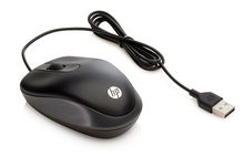 view HP USB Wired Travel Mouse - Black