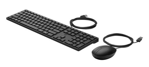 HP Wired Desktop 320MK Keyboard and Mouse Combo - Black