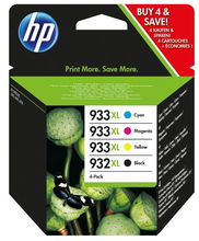 view HP 932XL Black & 933XL Colour High Yield Ink Cartridge Combo Pack