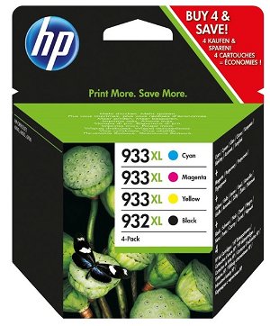HP 932XL Black & 933XL Colour High Yield Ink Cartridge Combo Pack