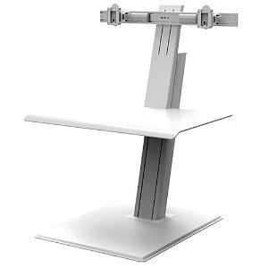 HumanScale Quickstand Eco Dual Monitor Sit-Stand Workstation - White