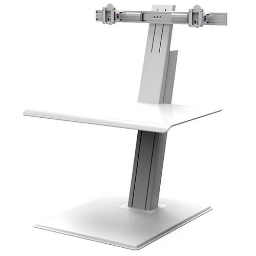 HumanScale Quickstand Eco Dual Monitor Sit-Stand Workstation - White