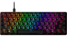 view HyperX 60 Alloy Origins AQUA RGB LED Backlit Wired Mechanical Gaming Keyboard - Black