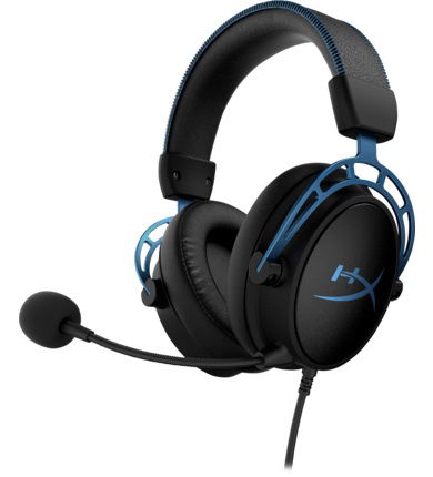 HyperX Cloud Alpha S 3.5mm Wired USB Overhead Stereo Gaming Headset - Black-Blue
