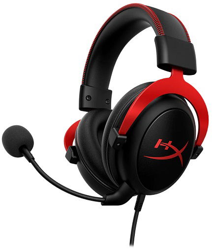 HyperX Cloud II USB Overhead Wired Stereo Gaming Headset - Black-Red