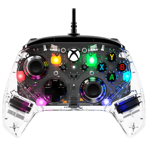 HyperX Clutch Gladiate Xbox Wired Gaming RGB Controller - Clear