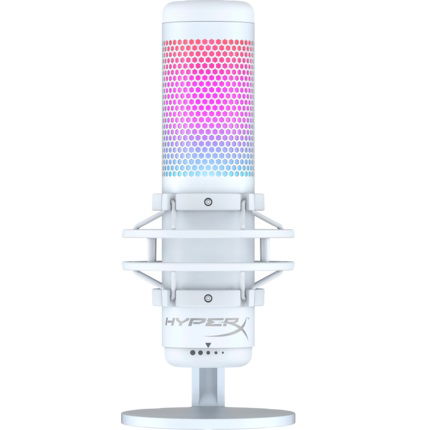 HyperX QuadCast S RGB Lighting USB Microphone - White-Grey