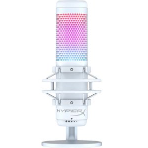 HyperX QuadCast S RGB Lighting USB Microphone - White-Grey