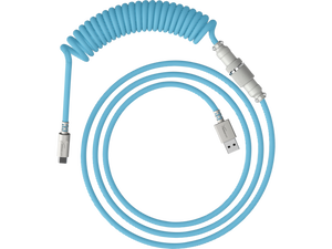 HyperX 5-Pin Aviator Connector USB-C to USB-A Coiled Cable - Blue/White
