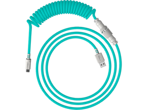 HyperX 5-Pin Aviator Connector USB-C to USB-A Coiled Cable - Green/White