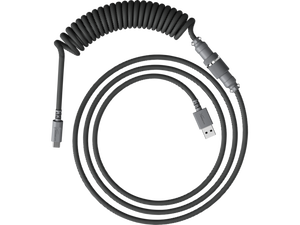 HyperX 5-Pin Aviator Connector USB-C to USB-A Coiled Cable - Grey