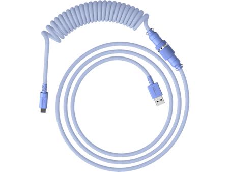 HyperX 5-Pin Aviator Connector USB-C to USB-A Coiled Cable - Purple