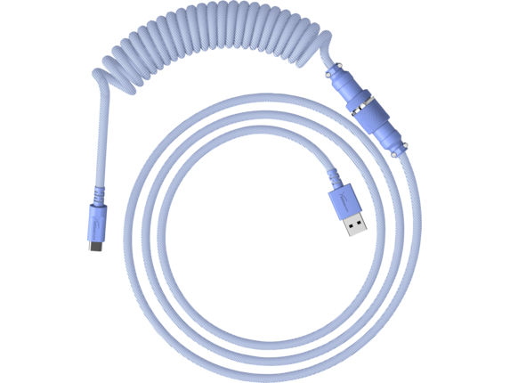 HyperX 5-Pin Aviator Connector USB-C to USB-A Coiled Cable - Purple