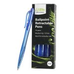 Icon 1.0mm Ballpoint Retractable Pens Blue - 10 Pack