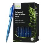 Icon 1.0mm Ballpoint Retractable Pens Blue - 50 Pack