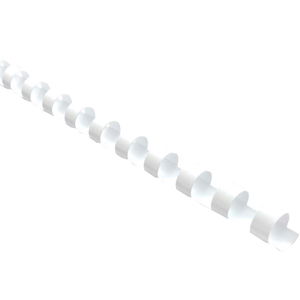 Okin 20mm Plastic Binding Coil White - 100 Pack