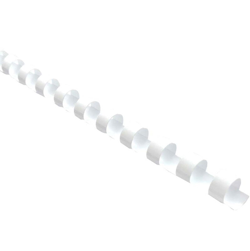 Okin 20mm Plastic Binding Coil White - 100 Pack