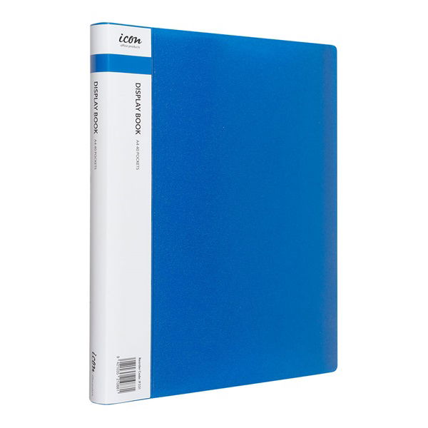 Icon A4 Display Book Blue - 40 Pocket