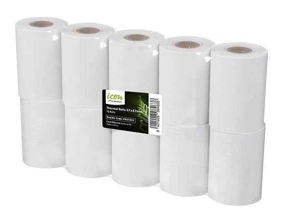 Icon 57 x 57mm Thermal Paper Roll - 10 Pack