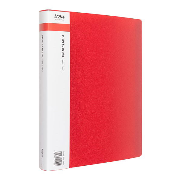 Icon A4 Display Book Red - 60 Pocket