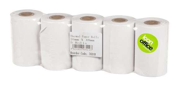 Icon 76 x 48mm Thermal Paper Roll - 5 Pack