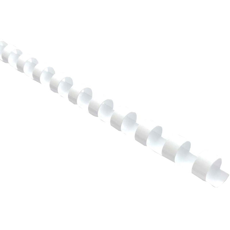 Okin 8mm Plastic Binding Coil White - 25 Pack