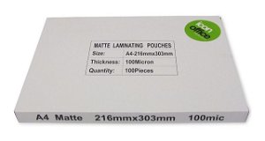 Icon A4 100 micron Laminating Pouches Matte - 100 Pack