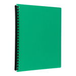 Icon A4 Refillable Display Book Green - 20 Pocket