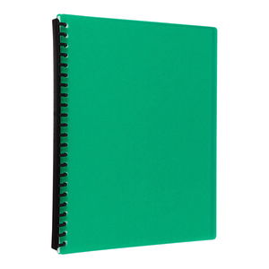 Icon A4 Refillable Display Book Green - 20 Pocket