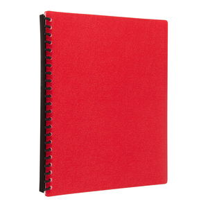 Icon A4 Refillable Display Book Red - 20 Pocket