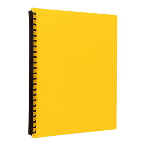 Icon A4 Refillable Display Book Yellow - 20 Pocket