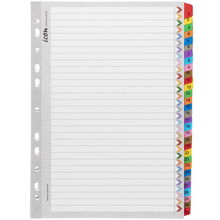 view Icon A4 Reinforced Cardboard Indices Coloured - 31 Tabs