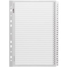 view Icon A4 Reinforced Cardboard Indices White - 31 Tabs