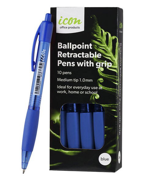 EZ Pen Retractable Pen Leash, (Non-Stop Blue) - Retractable Pen