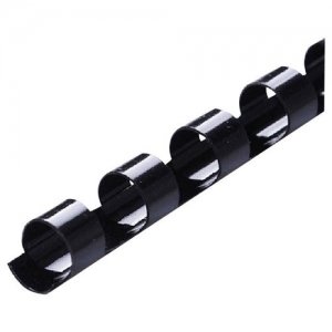 Icon 6mm Plastic Binding Coil Black - 100 Pack
