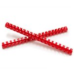 Icon 8mm Plastic Binding Coil Red - 100 Pack
