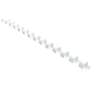 Icon 12mm Plastic Binding Coil White - 100 Pack