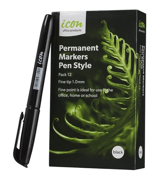 Icon Black Pen Style Permanent Marker