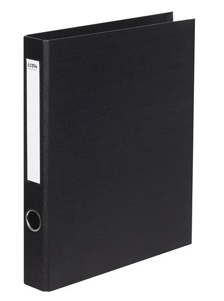 Icon Linen A4 2D 26mm Ring Binder - Black