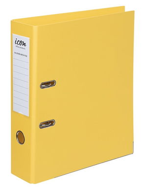 Icon Linen A4 Lever Arch File - Yellow