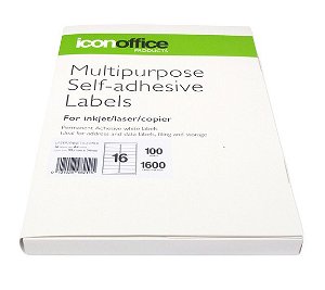 Icon 99.1 x 34mm Multipurpose Self-Adhesive White Labels - 1600 Pack