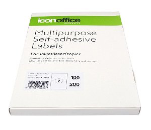 Icon 210 x 148mm Multipurpose Self-Adhesive White Labels - 200 Pack