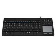 view Inputel SK308 USB Wired Silicone Washable Keyboard with Trackpad - Black