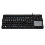 Inputel SK308 USB Wired Silicone Washable Keyboard with Trackpad - Black