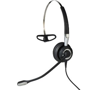 Jabra Biz 2400 II MS USB Over the Head Wired Mono Headset for Contact Centres - Optimised for Microsoft Business Applications