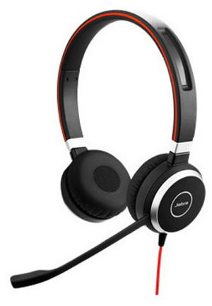 Jabra Evolve 40 UC USB-C & 3.5mm Overhead Wired Stereo Headset