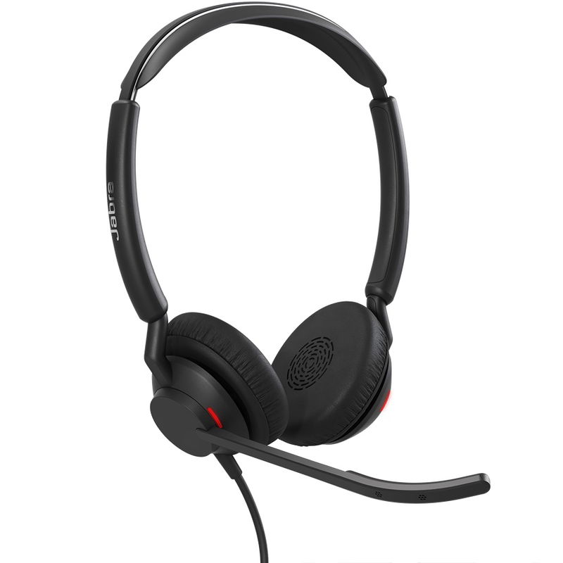 Jabra Engage 50 II Link USB-C/A MS On Ear Wired Stereo Headset with Noise Cancelling - Black