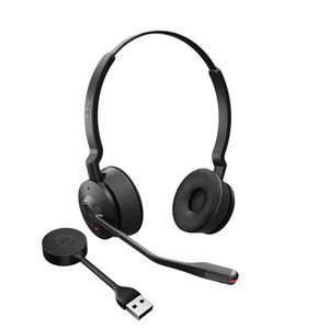 Jabra Engage 55 UC DECT Overhead Wireless Stereo Headset with USB-A DECT Adapter and Noise Cancelling Microphone