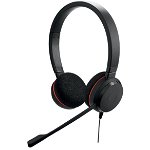 Jabra Evolve 20 USB-C Overhead Wired Stereo Headset with Noise Cancelling - Certified for MS Teams