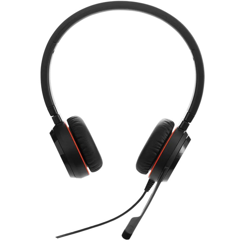 Jabra Evolve 20SE USB-C/A Overhead Wired Stereo Headset with Noise Cancelling - Certified for MS Teams